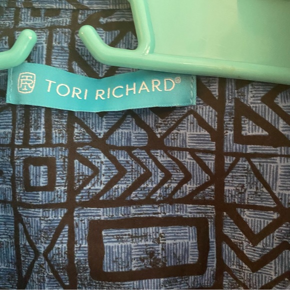 Tori Richard made in Hawaii casual short sleeve shirt! Blue black - Picture 3 of 4